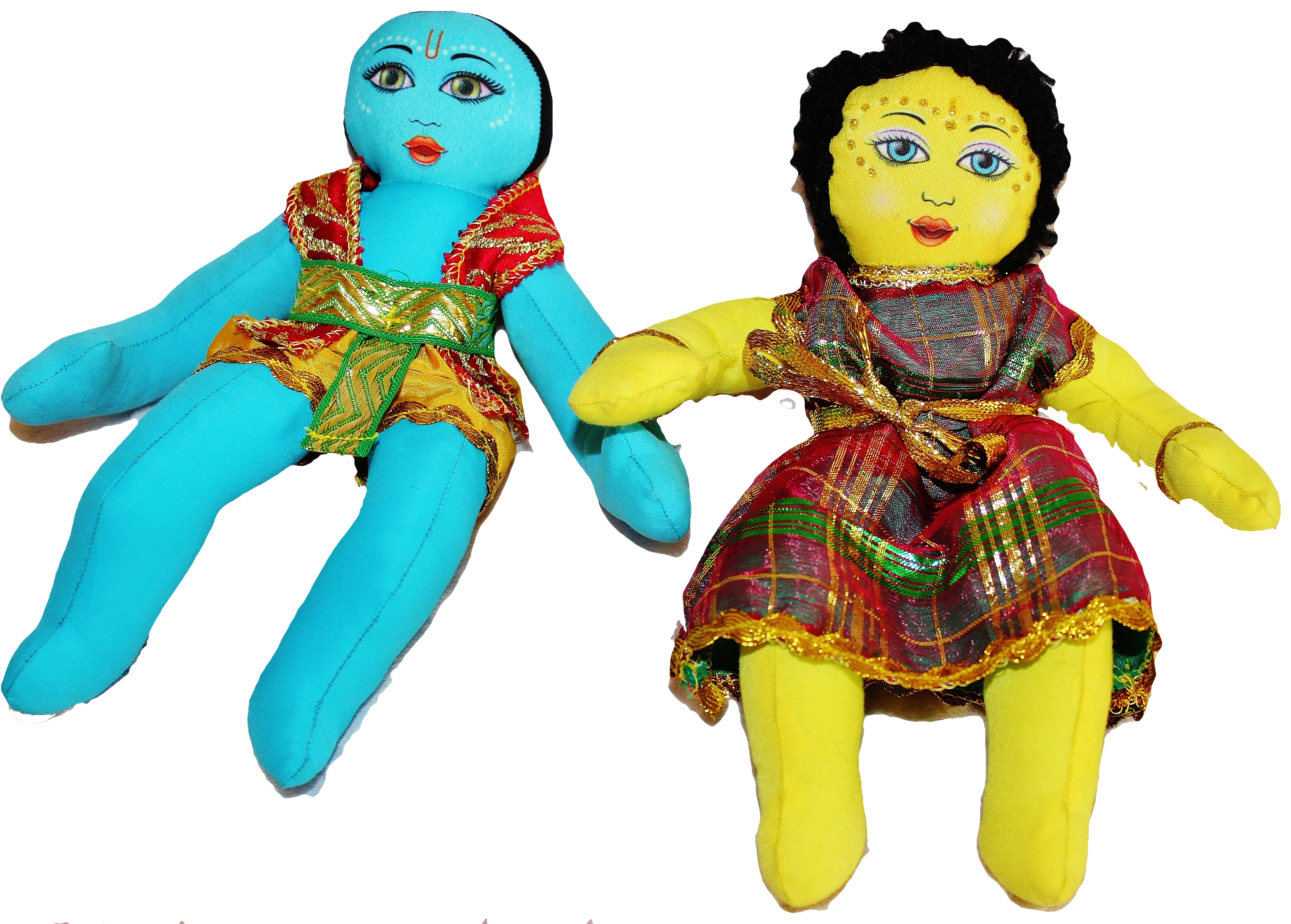 One Piece Small Radha Krsna Doll Krishna Radharani - Krishna Radha Or Baby (3170x2257), Png Download