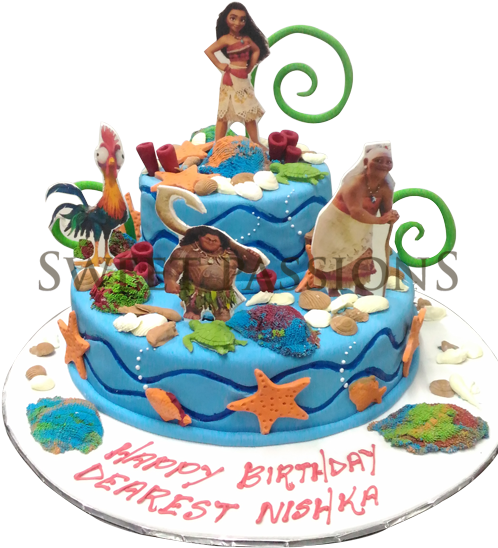 Best Shop In Chembur Mumbai Chocolate Cakes - Moana Two Tier Cakes (503x600), Png Download