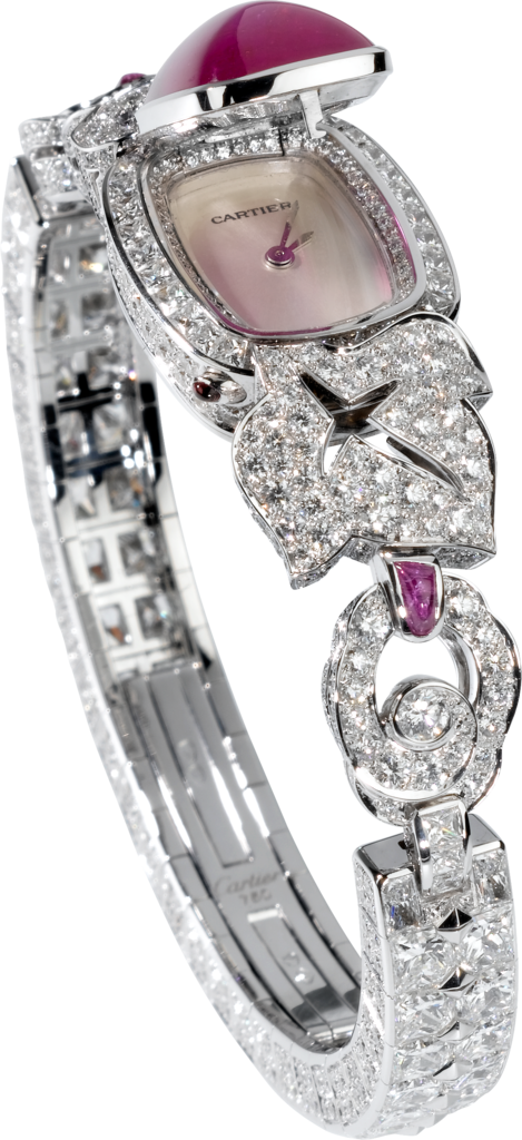 High Jewellery Watchsmall Model, Rhodium-finish 18k - Watch (469x1024), Png Download