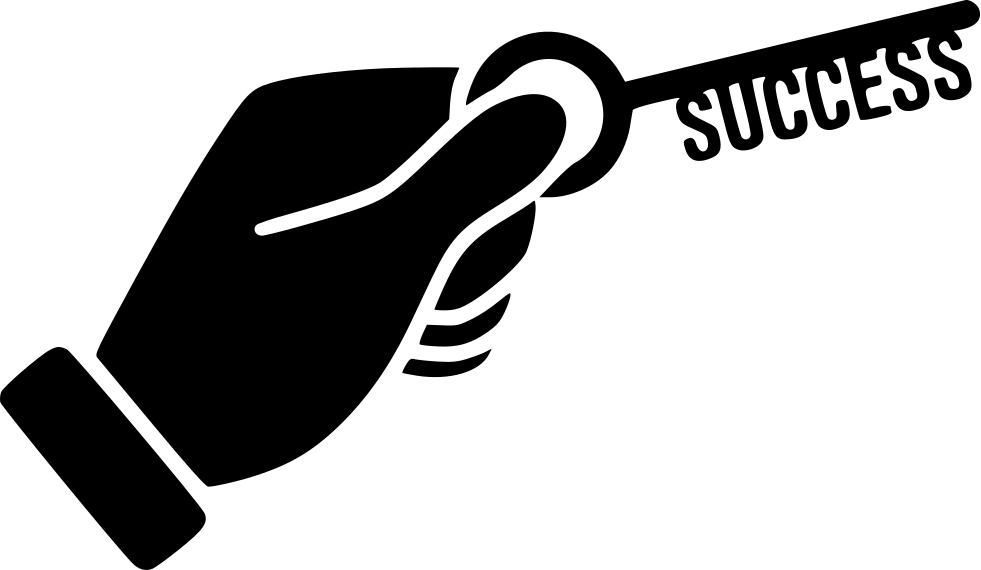 Hand Holding Key Success Comments - Key To Success Icon (981x570), Png Download