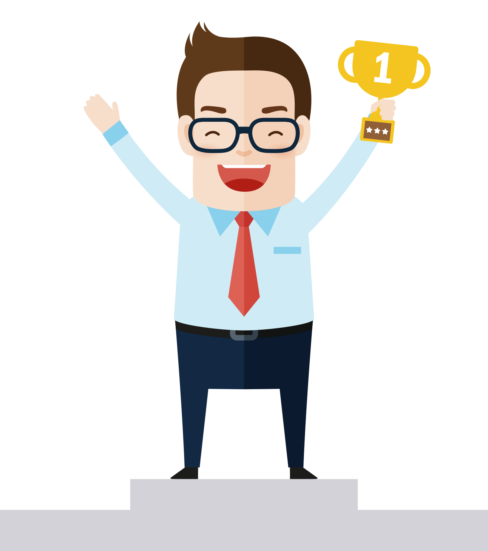 Web Design Clip Art Business Transprent Png - Successful Man Clip Art (1617x1825), Png Download