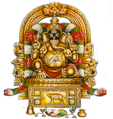Rockfort Temple - Manikka Vinayagar (395x416), Png Download