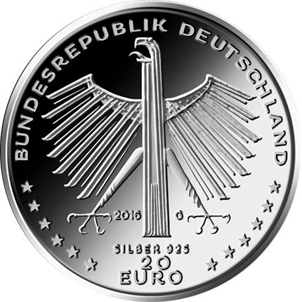 20 Euro Germany Silver 2016 Otto Dix R - 10 Euro Note (430x430), Png Download