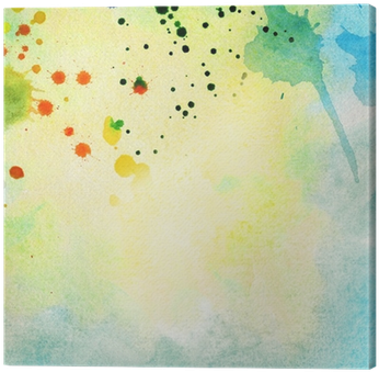 Light Blue Painted Watercolor Background Canvas Print - Watercolor Painting (400x400), Png Download