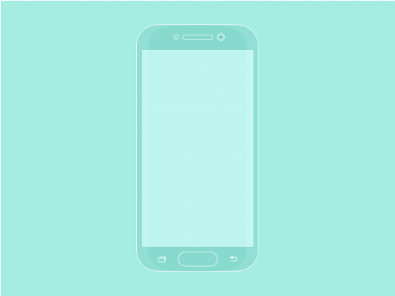 Samsung Galaxy S6 Flat Mockup - Iphone (568x568), Png Download