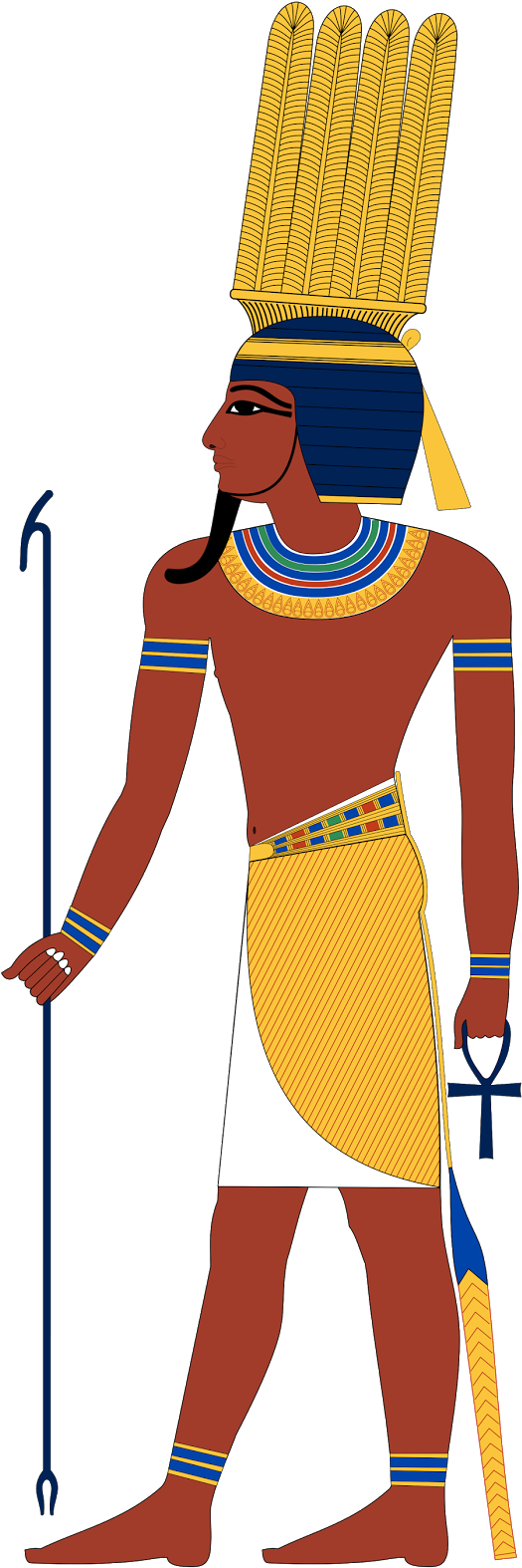 Goddess Clipart Svg - Egyptian God (266x638), Png Download