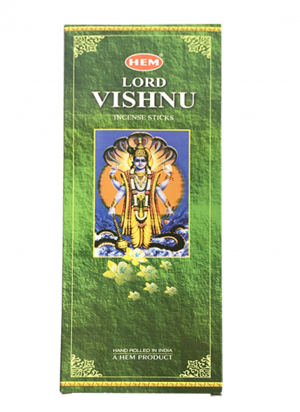 Lord Vishnu - 20 Stick Hex Tube - Hem Incense (436x600), Png Download