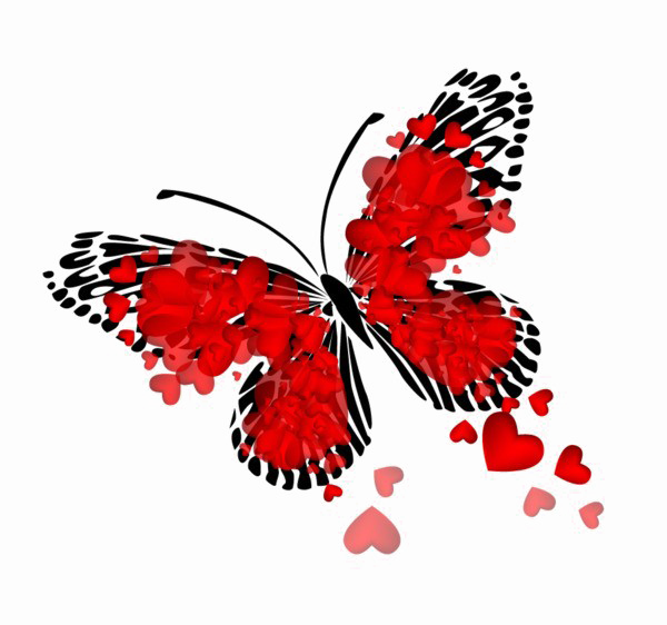 Red Butterfly Png Transparent Image - Diamond Painting,saingace 5d Diy Diamond Butterfly (600x562), Png Download