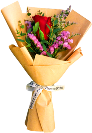 Single Rose Verti A - Buchete Flori 2017 (480x480), Png Download