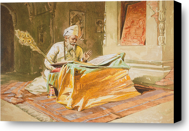 Shri Guru Granth Sahib By William Simpson - Guru Nanak Sahib History (645x631), Png Download