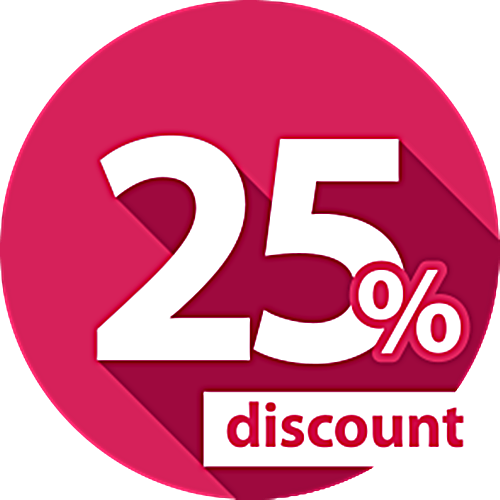 25 Off Background Png Image - Discount 25% Png (500x500), Png Download
