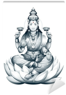 Lakshmi Diosa Hindú Tatuaje (400x400), Png Download