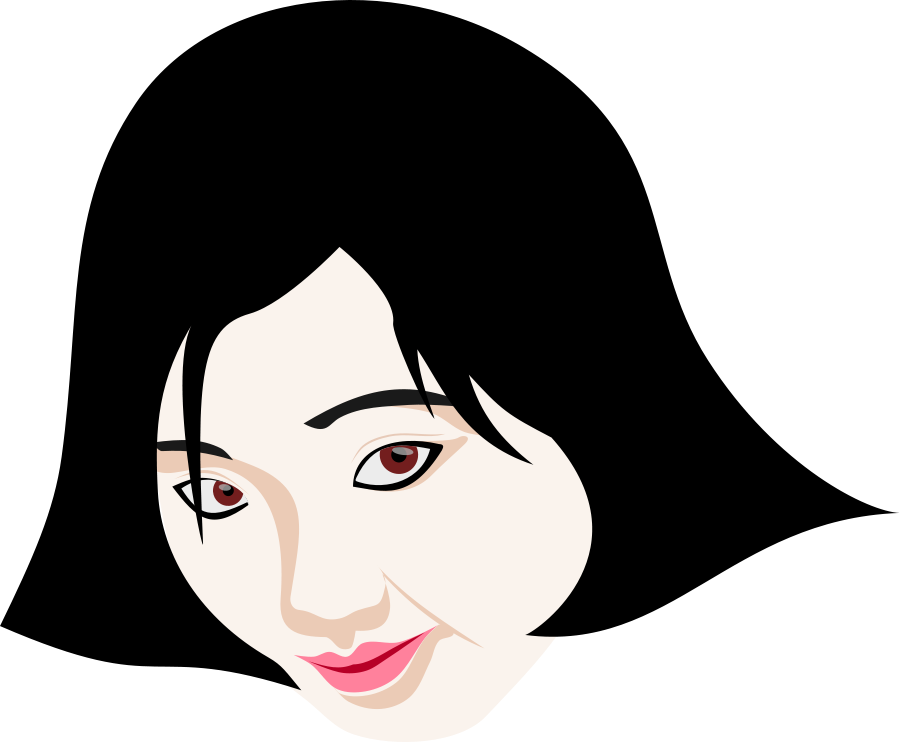 Beauty, Japanese, Asian, Brunette, Face - Desenho De Menina Japonesa (412x340), Png Download