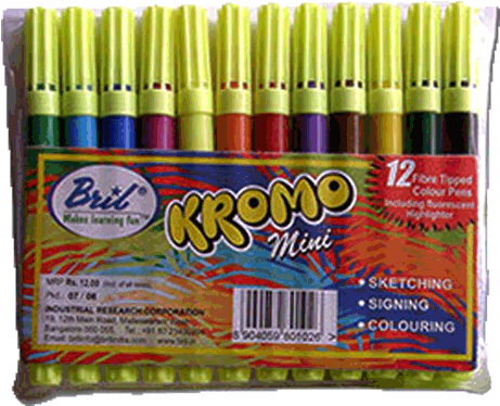 Bril Small Sketch Pen, 12 Colors - Sketch Pen Colour (660x450), Png Download