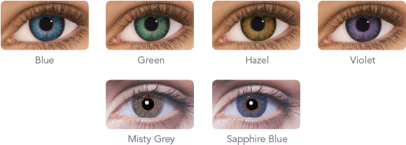 Coloured Contact Lenses - Freshlook Colors (579x217), Png Download