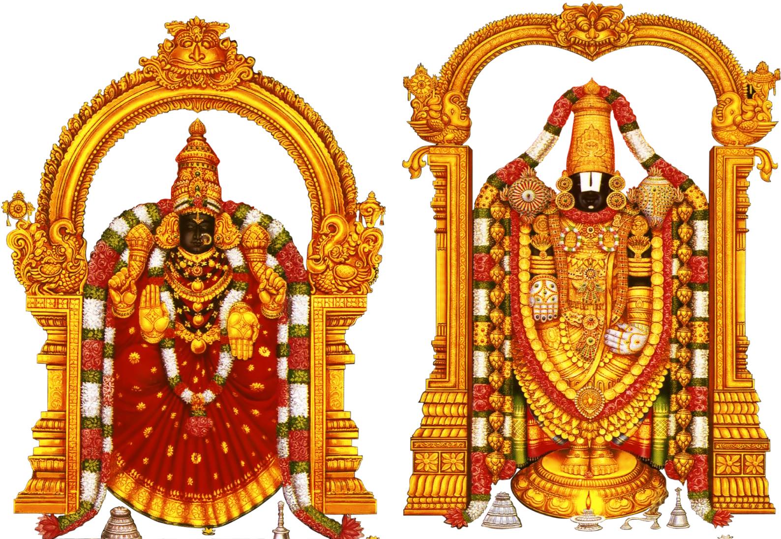 Lord Tirupati Venkateswara And Lord Vishnu Transparent - Art Factory Tirupati Balaji - Lord Venkateswara Canvas (1600x1100), Png Download