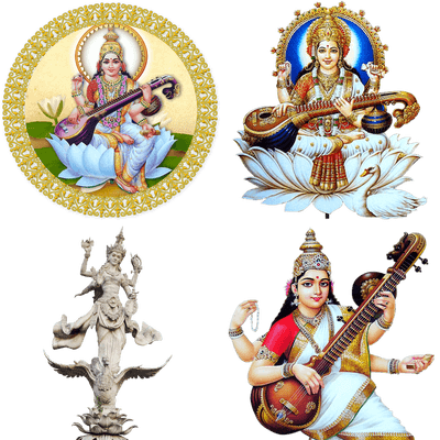 God Saraswati Png Transparent (400x400), Png Download