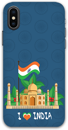 Ilove India With Taj Mahal Iphone X Mobile Case - Mobile Phone Case (600x600), Png Download