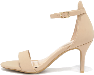 Published - Lulus Published Author Nude Nubuck Ankle Strap Heels (320x395), Png Download