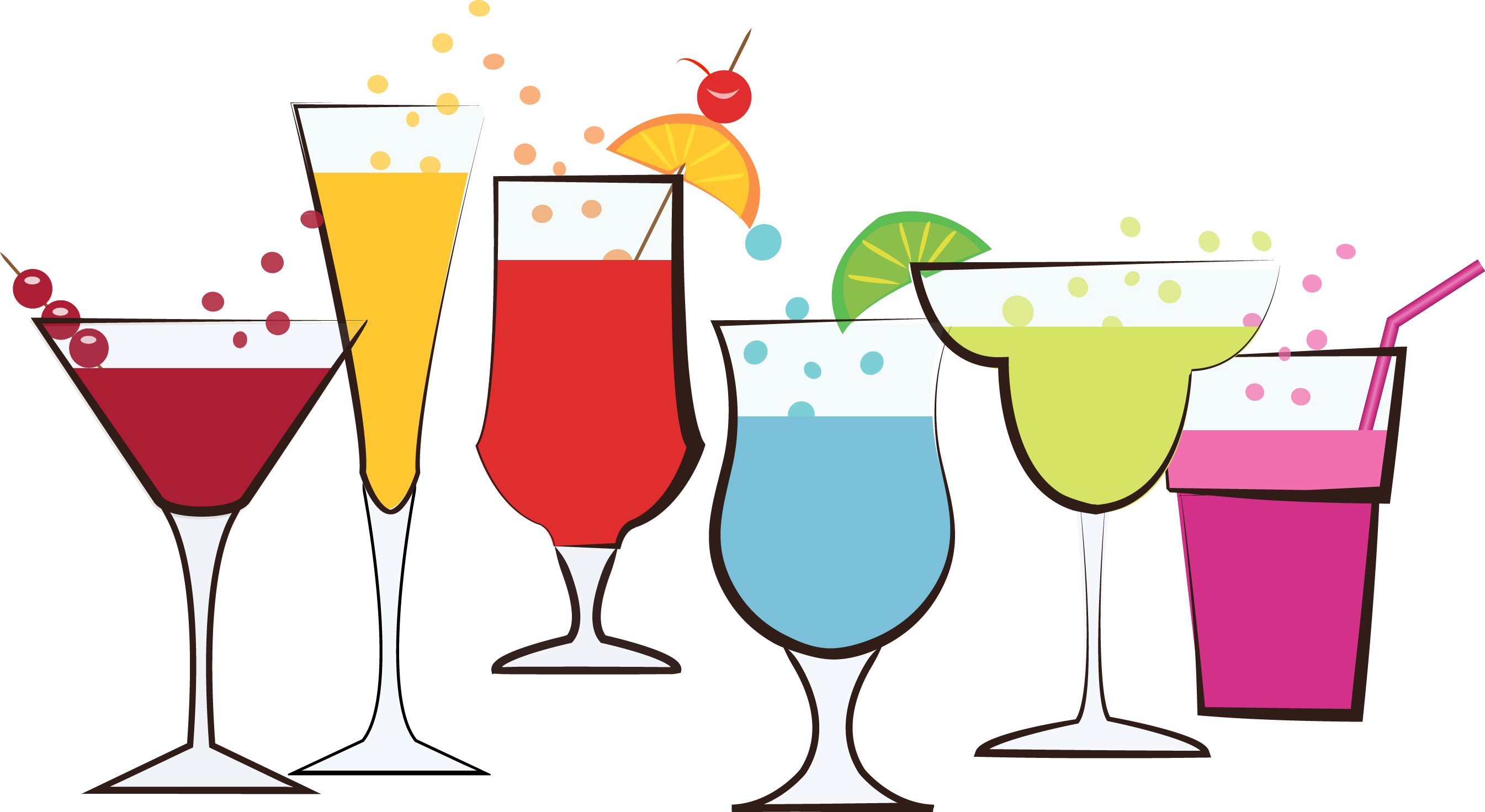 Remember The Cocktail Hour From The Ghost Of Wedding - Alcoholic Beverages Clipart (2690x1471), Png Download