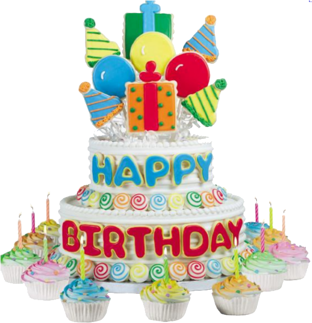 Birthday Cake - Happy Birthday Live Gif (611x640), Png Download