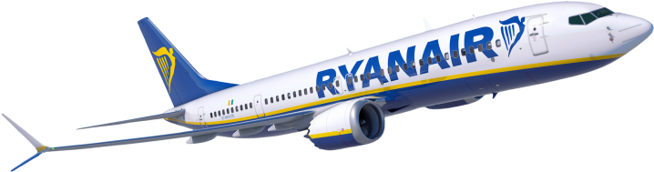 The High Density Seating Design Of An All Economy Class - Plane Ryan Air Png (724x1024), Png Download