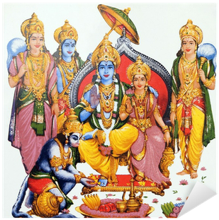 Lord Rama With His Brothers (400x400), Png Download