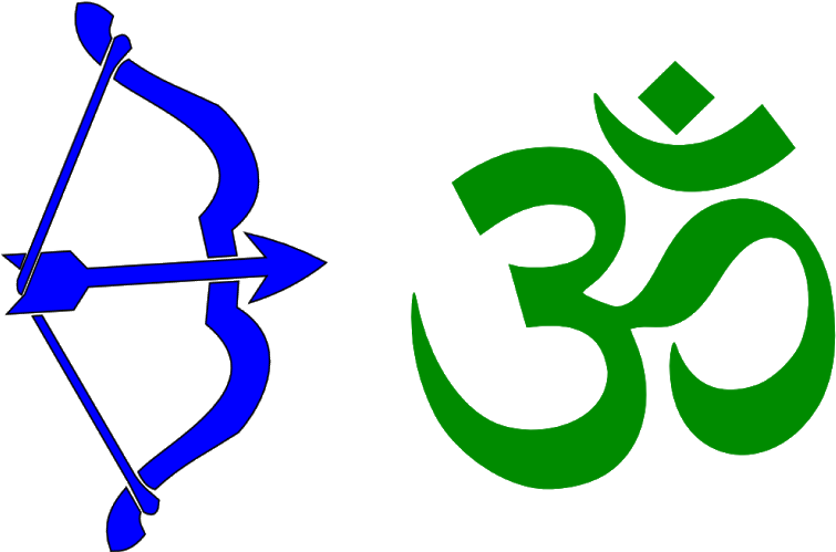 Dhanush Baan Of Shri Ram - Om Logo Png (877x534), Png Download