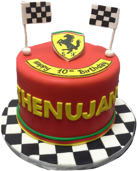 Ferrari Cake - Birthday Cake (380x380), Png Download