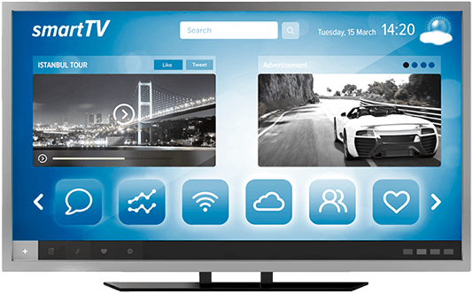 Smart Tv - Smart Tv Iot (600x434), Png Download
