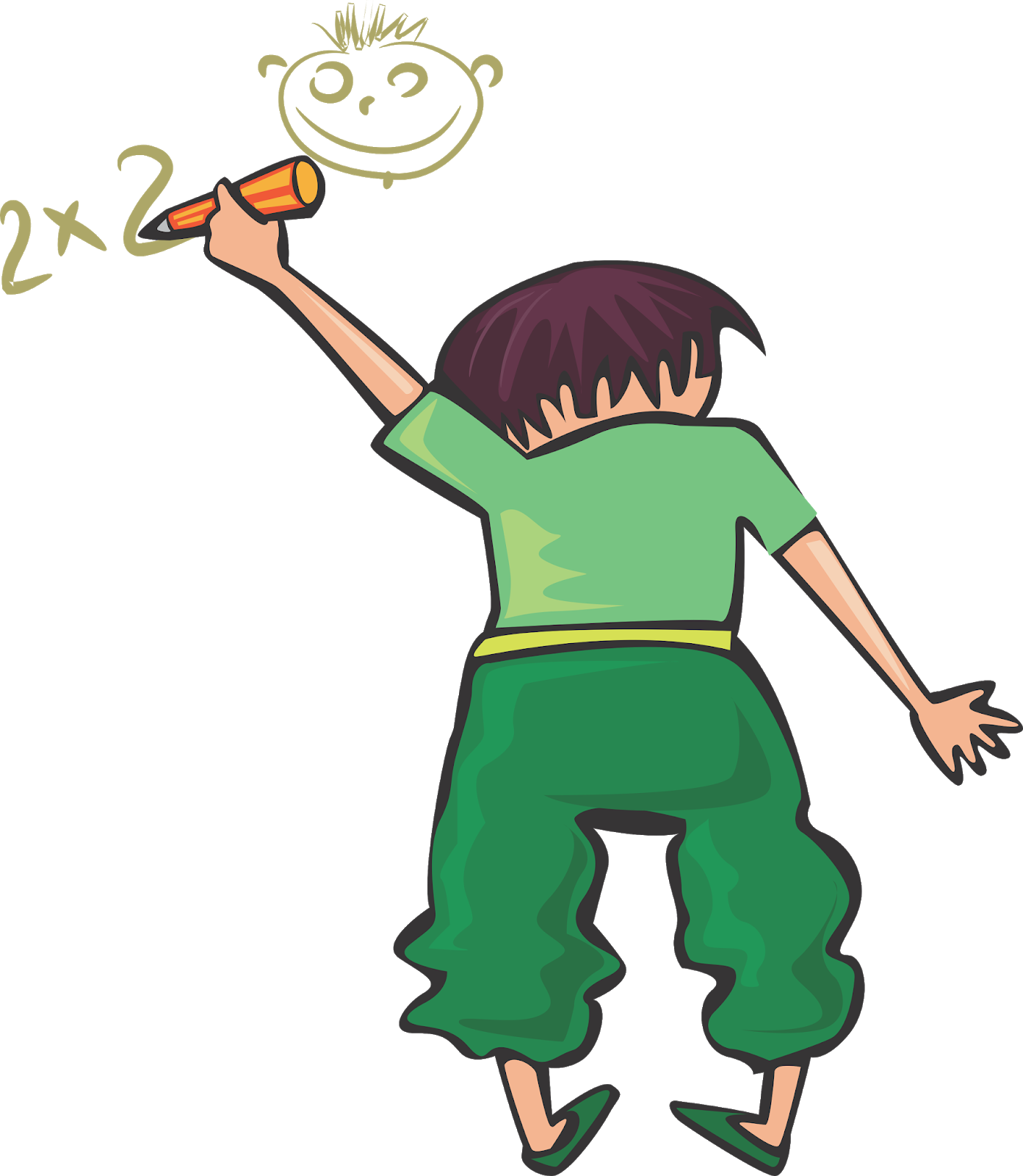 School And Education - Clip Art Writing On Walls (1393x1600), Png Download