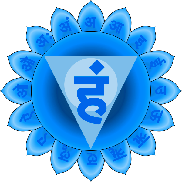 Vishuddhi Chakra - 16 Petal Chakra Vishuddha (600x600), Png Download