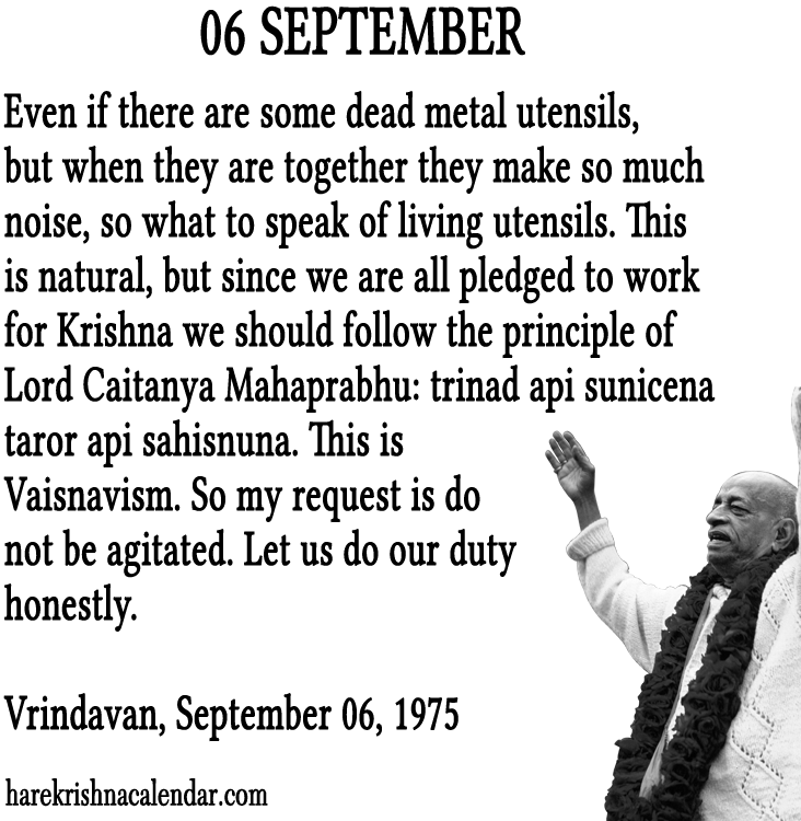 06 September - Prabhupada Quotes 6 September (800x800), Png Download