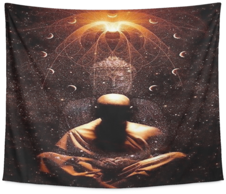 Buddhist Monk Spiritual Wall Art Buddha Sacred Geometry - Buddhism (480x480), Png Download