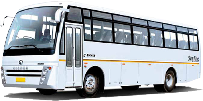 Luxurious Ac/non Ac Bus Rental In Pondicherry - 20 Seater Eicher Bus (700x360), Png Download