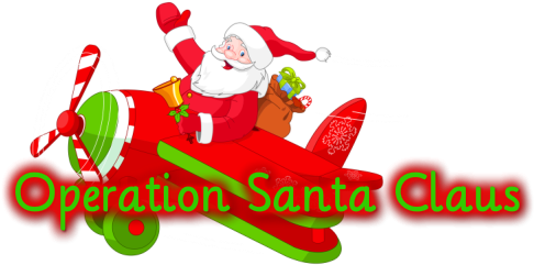 Santa And Plane (532x260), Png Download