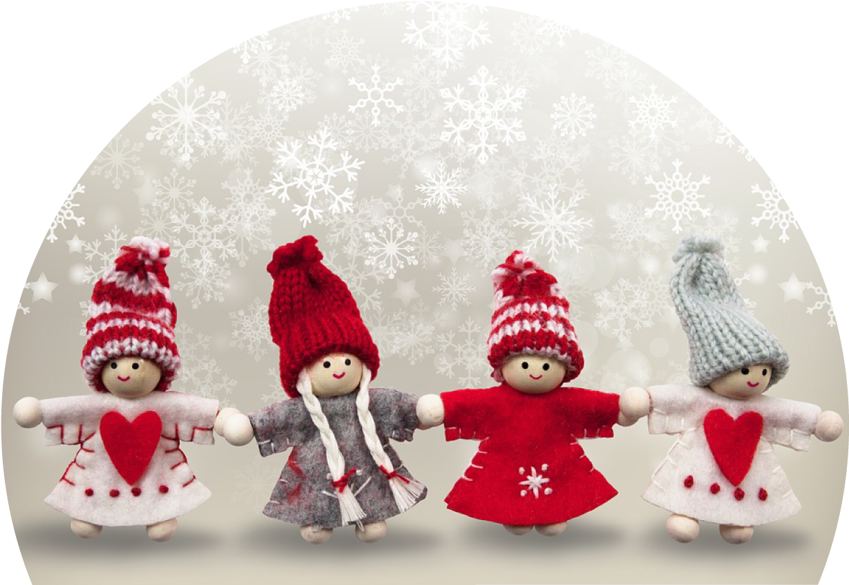 V2-christmasdolls163 - - Winter Heart Christmas (1636x1636), Png Download