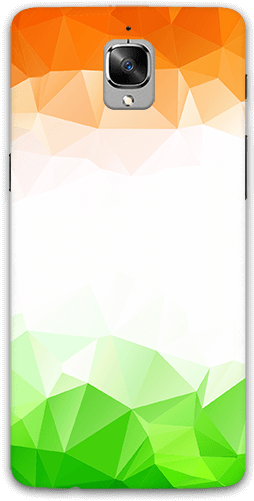 Triangle Geometrical With Indian Tricolor Oneplus 3 - Mobile Phone (600x600), Png Download