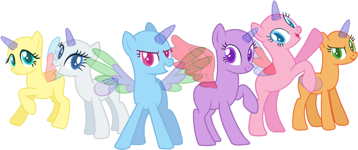 Mlp Base Mane Six By Meimisuki On Deviantart (1301x613), Png Download