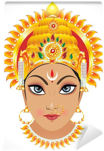 Draw Face Of Durga Maa (400x400), Png Download