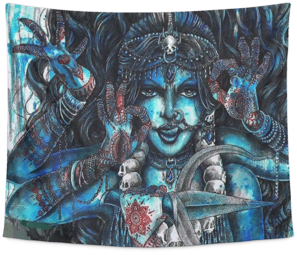 Hindu Goddess Kali Divine Feminine Spiritual Art Tapestry - Cosmic Kali (480x480), Png Download