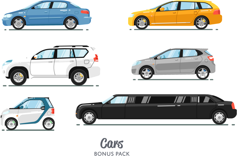 Various Sizes Of Car Travel Vector - Limousine (1024x681), Png Download