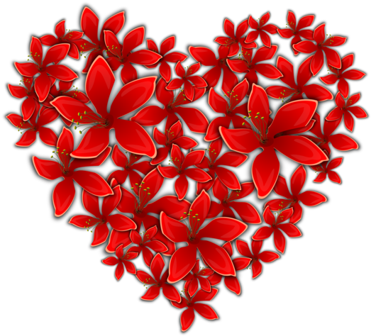 Hand Heart Valentine's Day Love Symbol - Flowery Heart (530x750), Png Download