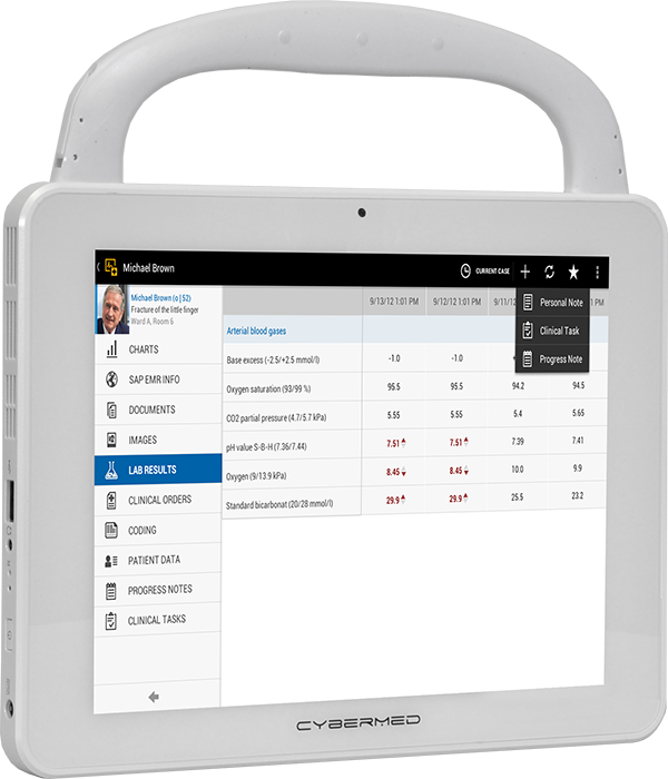 7" Medical Grade Tablet Pc - Cybernet Tablet (600x700), Png Download