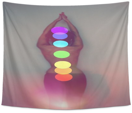 Chakra Goddess Woman Spiritual Wall Art Tapestry - Paper Lantern (480x480), Png Download