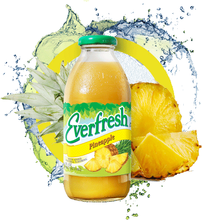 Everfresh Pineapple Juice - Everfresh Juice 160z (432x435), Png Download