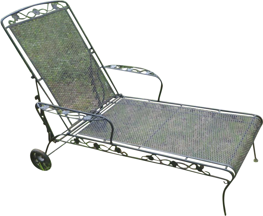 Creative Of Wrought Iron Chaise Lounge With Wrought - Wrought Iron Chaise Lounge Vintage (901x901), Png Download