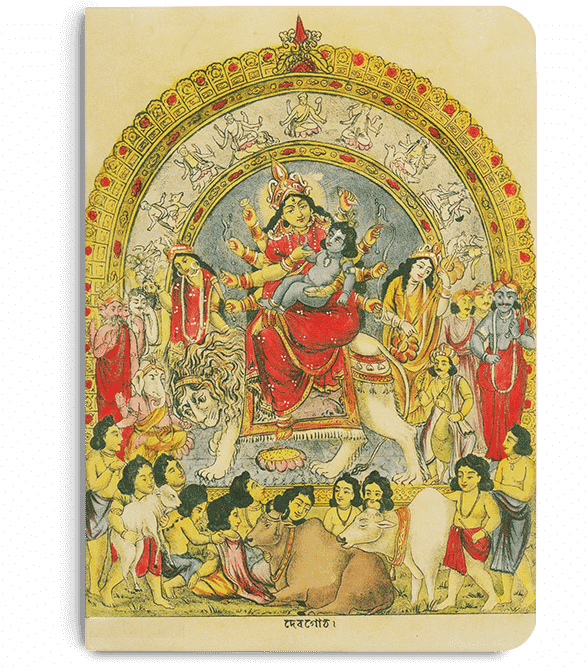 Dailyobjects Goddess Durga With Baby Krishna A5 Notebook - Krishna (600x680), Png Download