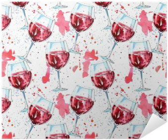 Seamless Pattern Of A Glass Wine And Splash - Glass Of Wine Ladies Casual Shoes Exp (400x400), Png Download