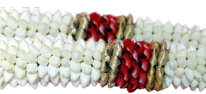 Image Library Wedding Garlands Jadai Designs Puberty - Jasmine And Rose Garland (690x335), Png Download